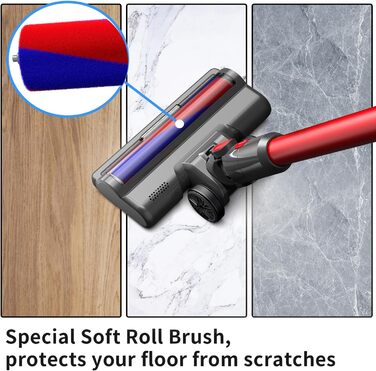 М'яка щітка-насадка для пилососів Dyson V7 V8 V10 V11 V15 - Оригінальна заміна, для твердих підлог (паркет, ламінат, плитка)