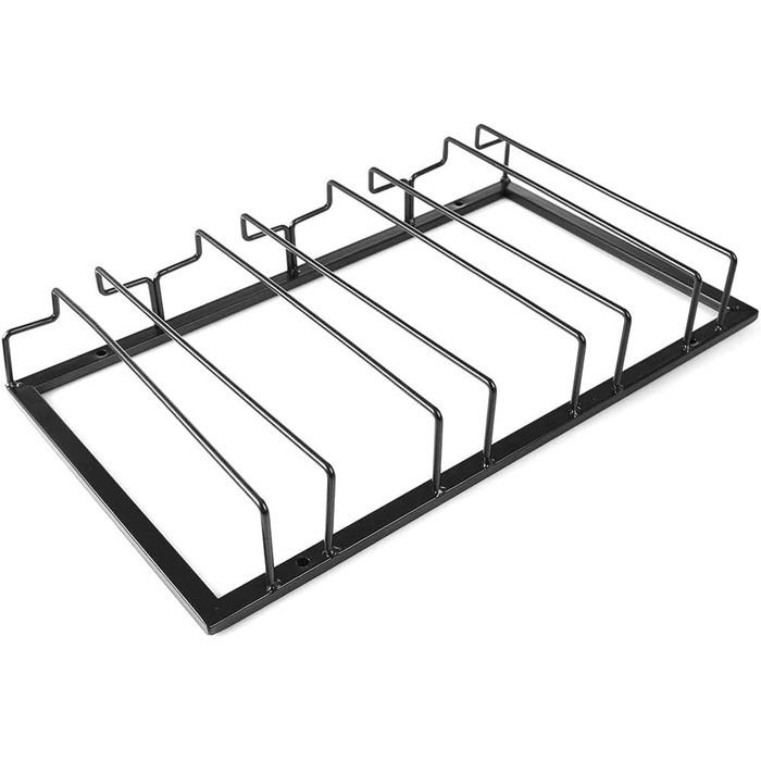 Підставка для келихів вина, чорна, на 4 келихи, 40 x 22,5 x 6 см, для ресторану, бару, готелю, сім'ї