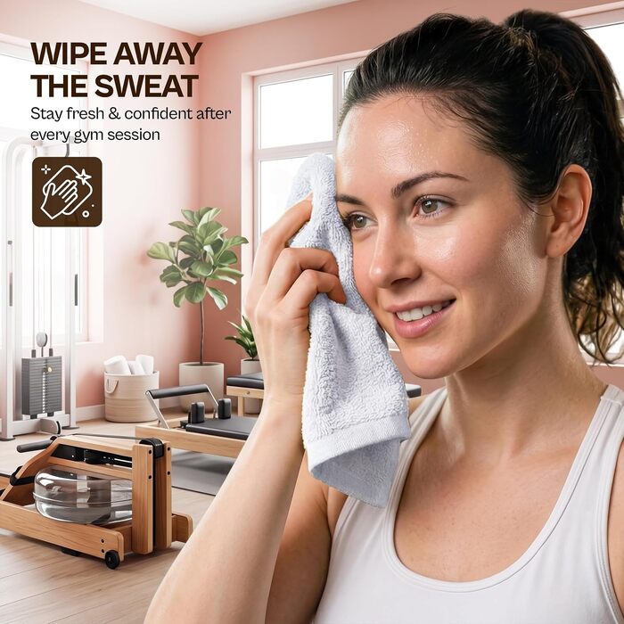 Набір м'яких фланелевих рушників для обличчя Utopia Towels, 100% бавовна, гігроскопічні, 12 шт., сині