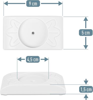 Захист для сходів IB Style Berrin - сітка для дітей та собак, без свердління, чорний, 67-75 см (4 накладки на стіну)