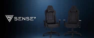 Ігрове крісло Sense7 Sentinel, екошкіра, чорно-червоне