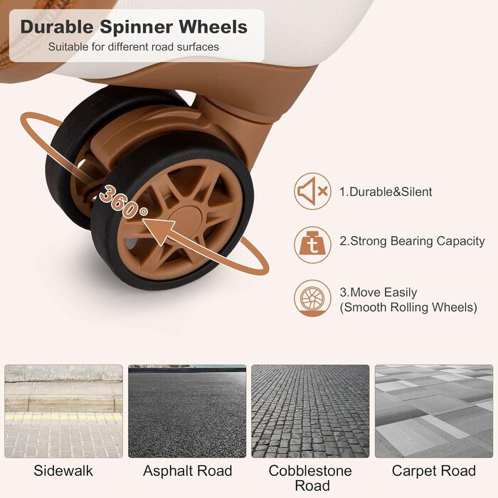 Чохол-валіза KONO, валіза-чемодан, ручна валіза 75x48x29 см, ABS пластик, з TSA замком, білий