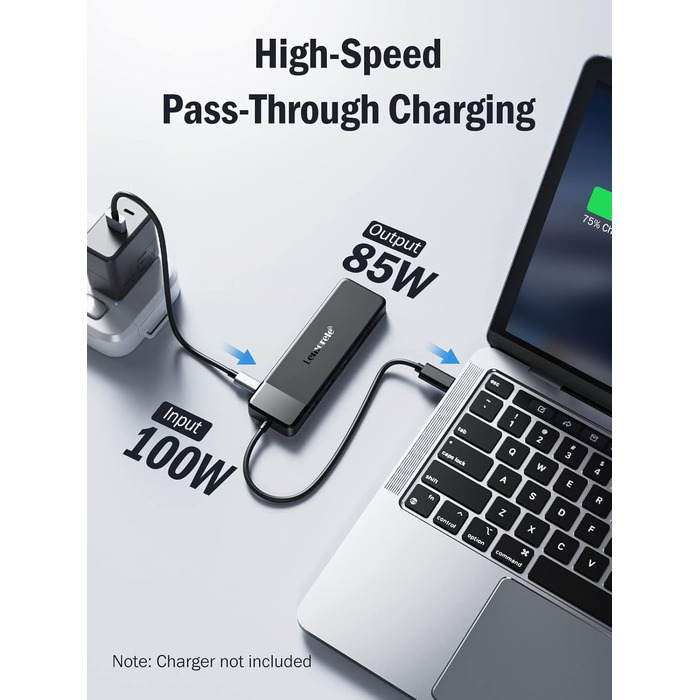 Док-станція Lemorele USB C з хабом 11 в 1: 2*HDMI (4K), 3*USB 3.0/2.0, VGA, PD 100W, SD/TF, для Windows, MacBook, Dell, HP, Lenovo, Surface