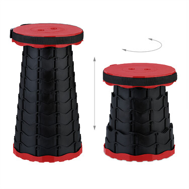 Relaxdays Telescopic Stool Camping