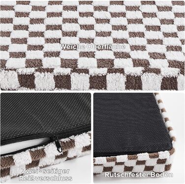 JOEJOY Extra Large Orthopedic Dog Bed, Extra Large Washable Cat Bed Dog Cushion with Memory Foam Washable Removable Waterproof Lining Orthopedic Dog Bed Gray (L 112 x W 82 x H 8 cm, Chocolate)