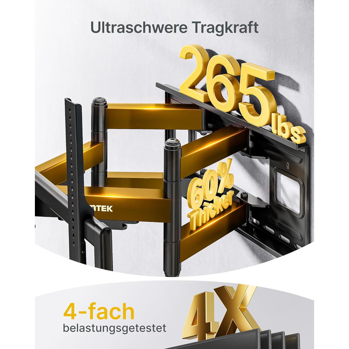 Кріплення для телевізора monTEK поворотне, до 60 кг, VESA 800x600 (60-120 дюймів)