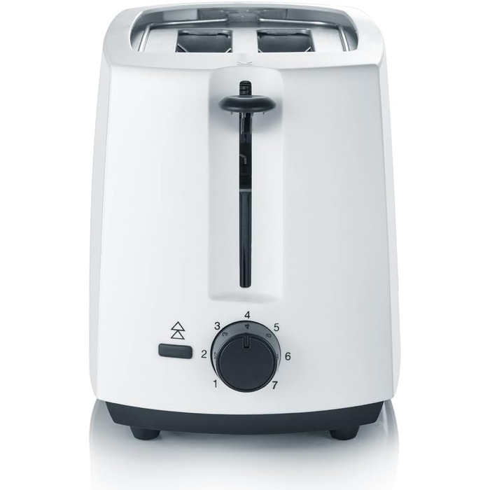 Тостер SEVERIN AT 2287 (білий/чорний) з підігрівом для булок, 700 Вт, з піддоном для крихт