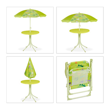 Relaxdays Camping Kids Seating Set with Umbrella