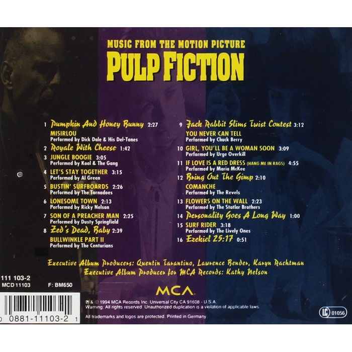 Вінілова платівка Pulp Fiction (Back-To-Black) - Оригінальний саундтрек до фільму