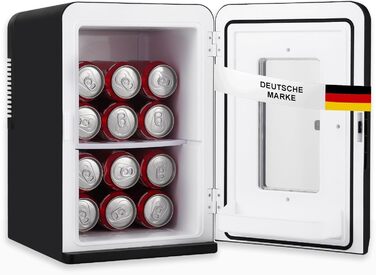 Sommertal KS15 Mini Refrigerator, cooling and heating, 15L capacity, 230V for room outlet and 12V DC for car, beer refrigerator, beverage refrigerator, small portable minibar