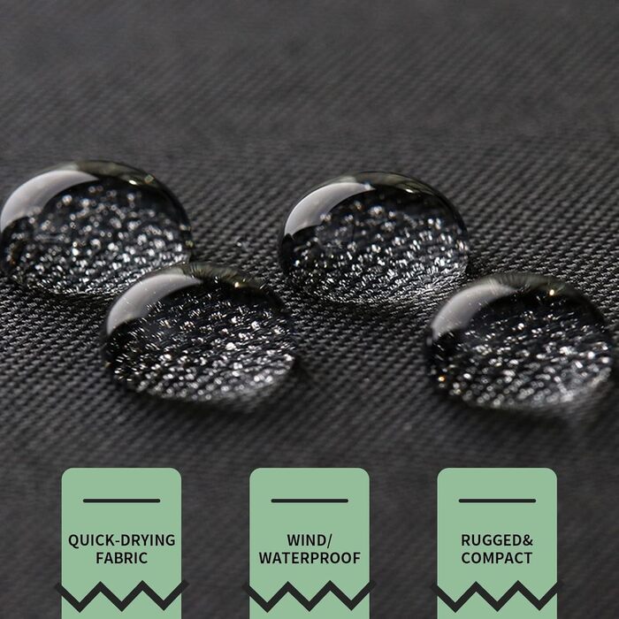 Шкільний парасолька Rseuphiee: стійкий до вітру, автоматичний, компактний, чорний, для дорослих та дітей