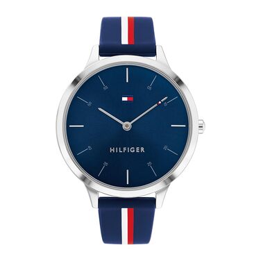 Жіночий аналоговий кварцовий годинник Tommy Hilfiger з синім силіконовим ремінцем — 1782499