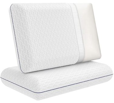 Ортопедична подушка для шиї та голови Classic з ефектом пам'яті (Memory Foam), ергономічна, середньої та високої жорсткості, з дихаючим знімним чохлом, сіра
