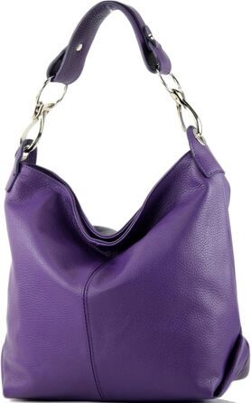 Сумка жіноча шкіряна Modamoda T168 через плече, ручної роботи, Італія (Violett)