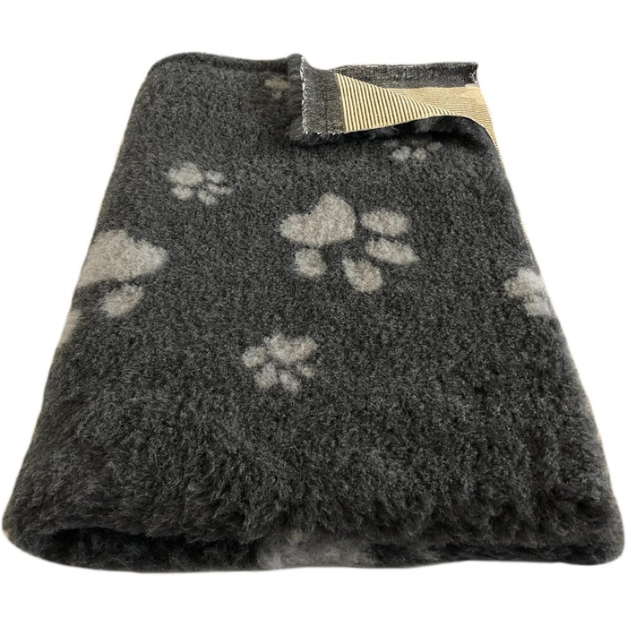 Килимок для собак Elropet Vetbed: преміум якість, 22 мм, для маленьких та великих собак. Деки для собак S/M/L (темно-сірий + сірий з лапкою)