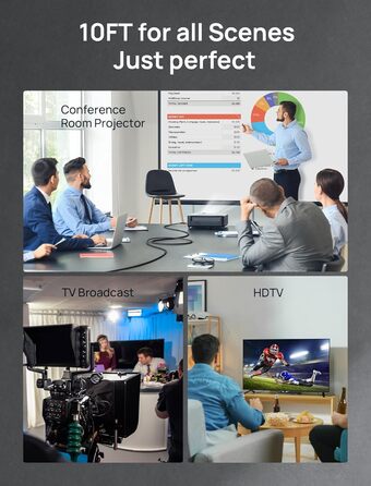 Кабель HDMI 8K JSAUX 3 метри, HDMI 2.1, 48Gbps, 8K@60Hz, 4K@120Hz, HDR, eARC, Dolby Vision, 3D, VRR, сумісний з PS4 Pro, PS5, TV, Blu-ray, проектор, червоний