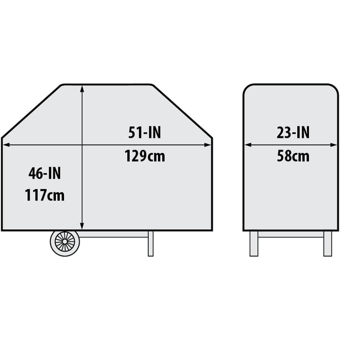 Чохол для гриля Broil King 67470 Select, 129 см, чорний