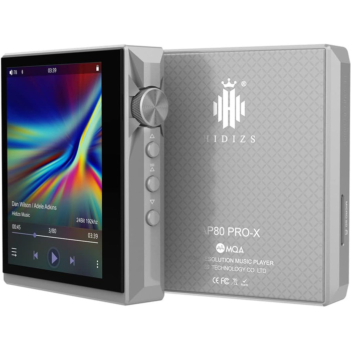 Hidizs AP80 PRO-X: Аудіоплеєр Hi-Res з підтримкою MQA, Bluetooth та двома DAC-чипами ESS9219C (білий)