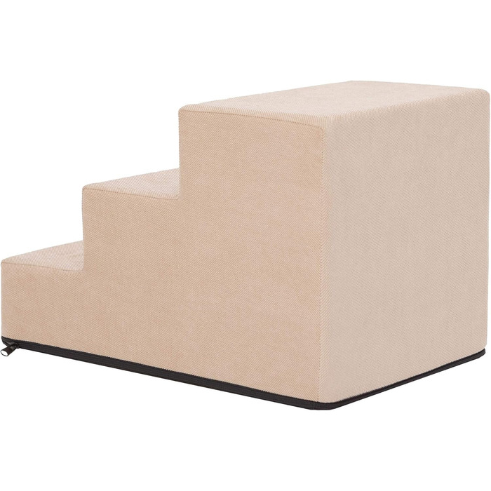 Східнякова пандус для собак та котів, 4 сходинки, висота 40 см, бежевий