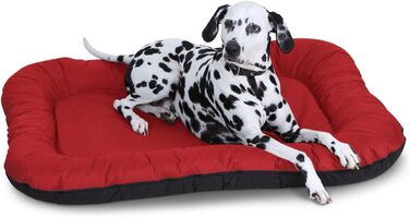Knuffelwuff Dog Bed Lucky - Indoor and Outdoor Dog Cushion, Dog Sofa, Dog Basket, Dog Bed, Size L, Red