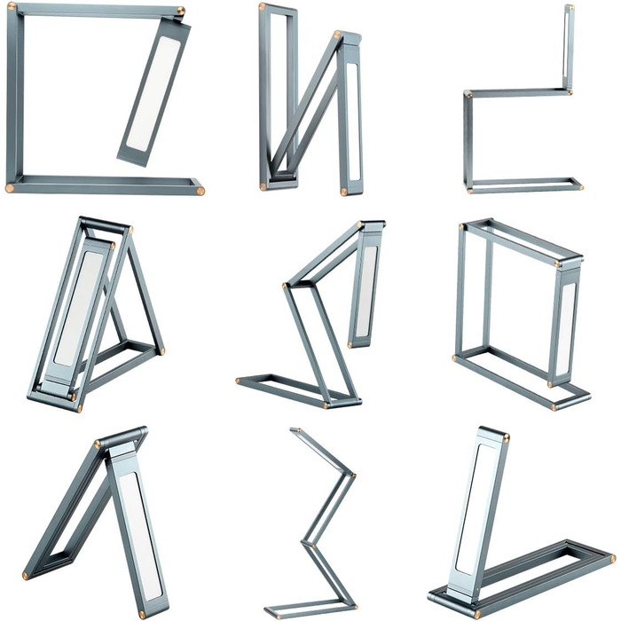 LED лампа настільна ELZO з регулюванням яскравості та гнучкою ніжкою, алюміній, темно-сіро-блакитна