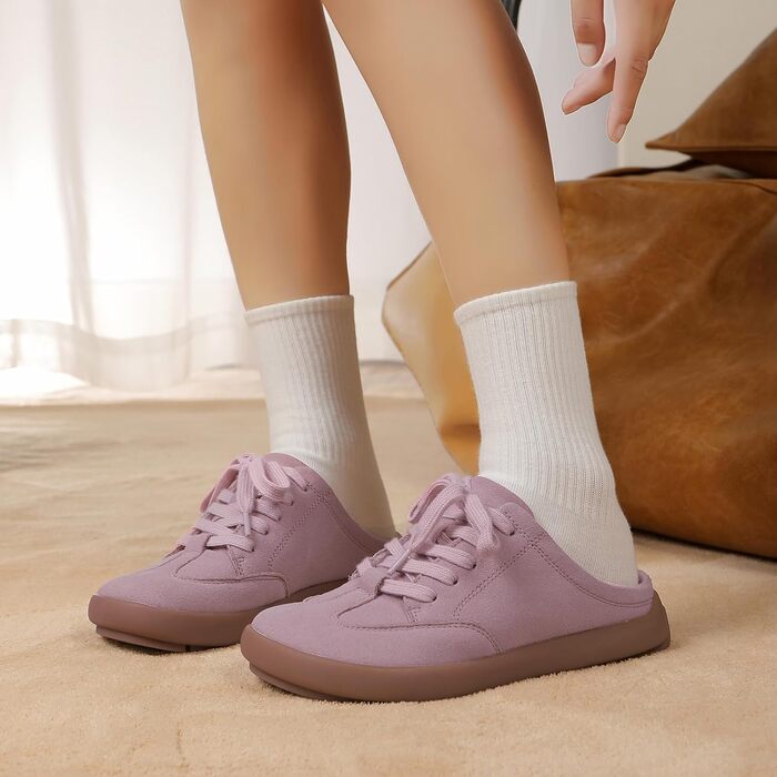 Тапочки жіночі UBFEN, теплі мюлі, зрізані, плюшеві, зручні, рожеві, антиковзаючі, для дому та вулиці (36 EU)