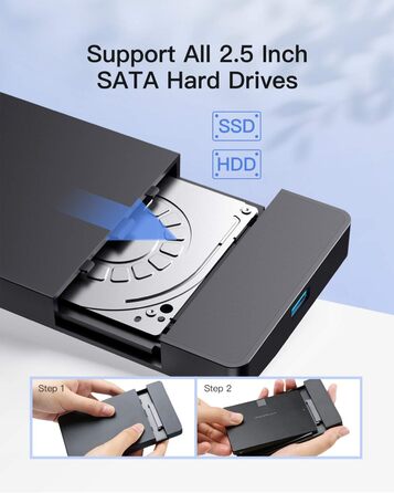 Корпус для жорсткого диска Inateck 3.5 USB 3.0: Зовнішній корпус HDD/SSD з підтримкою UASP та живленням 12V/2A (2.5/3.5 дюйми)