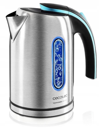 Електричний чайник Cecotec ThermoSense 220, 1630 Вт, 1,2 л, сріблястий/сірий