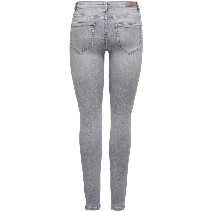 Джинси скінні жіночі ONLY WAUW середньої посадки, середньо-сірий денім, розмір S (34L)