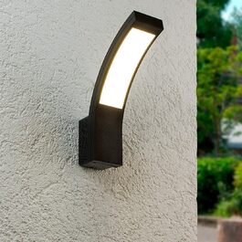 LongLife LED вулична лампа-стіна 15W чорна IP54 нейтральне світло для саду та огорожі