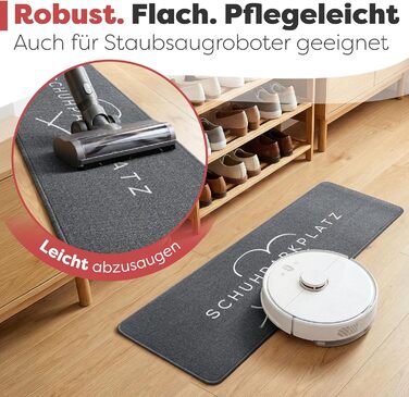 Килимок для дому та на порозі 40x60 см, стійкий до прання - оптимальний розмір для вхідних дверей. Килимок для збору бруду, привітальний килимок з написом та серцем (велике серце, 33 x 100 см, прямокутний)