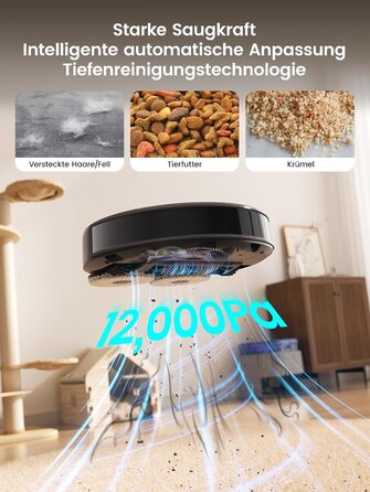 Робот-пилосос LEFANT M210P: потужність 2200Pa, Wi-Fi, Bluetooth, керування через додаток, 6 режимів, автоматична зарядка, для твердих підлог та шерсті тварин