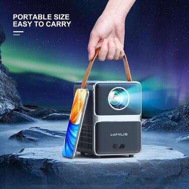 Портативний проєктор Mini Beamer 4K з WiFi 6, Bluetooth, Dolby Audio та підтримкою Netflix. Рожевий колір.