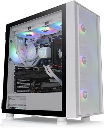 Корпус Thermaltake TG RGB ATX з темперованим склом | 120мм вентилятор | Чорний (H570 ARGB, Snow)