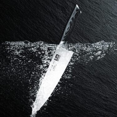 Ніж кухарський SHAN ZU 20 см з високоякісної нержавіючої сталі з ергономічною ручкою з дерева K133