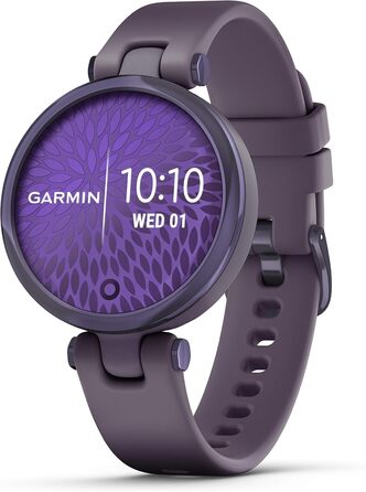 Garmin Lily™ - жіночий смарт-годинник з сенсорним екраном та декорованим корпусом, світло-золотистий колір, ремінець з білої шкіри