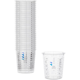 Professional measuring cup 25x 680ml without lid with diverse scaling - Cup with scale, mixing cup, paint mixing cup, measuring cup, paint cup, disposable mixing cup