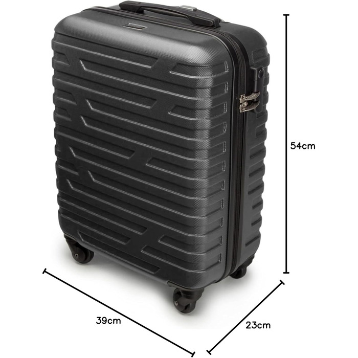 WITTCHEN A-line II Carry-on Suitcase, Cabin Luggage, Hand Luggage, Rolling Suitcase, Travel Suitcase, Boarding Suitcase, Hard Shell, ABS, High-Quality and Stable, Size S (Gray)