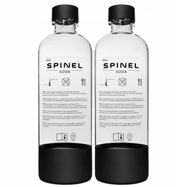 Сифонізатор для води Spinel Soda BubbleON, чорний + 2 пляшки