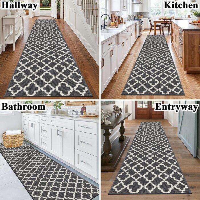 Килимок для підлоги SHACOS, антиковзаючий, для кухні, вітальні, передпокою, 50x150 см (60x300 см), темно-сірий