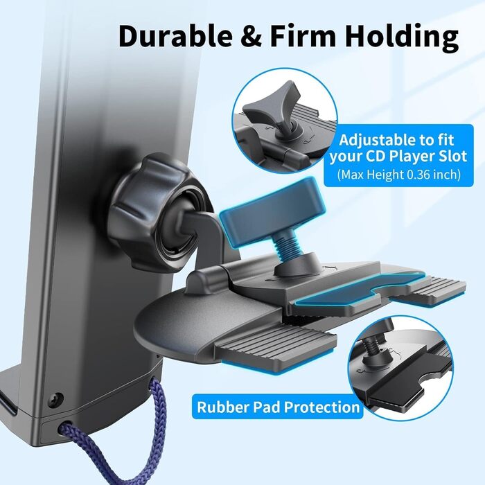 Утримувач для планшета в автомобіль APPS2Car, 360° обертання, сумісний з iPad Pro/Air/Mini та іншими планшетами 7.9-11 дюймів