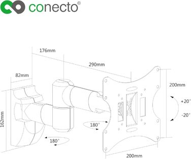 Кріплення для монітора Conecto Wandhalterung SA-CC50252-V2, 42