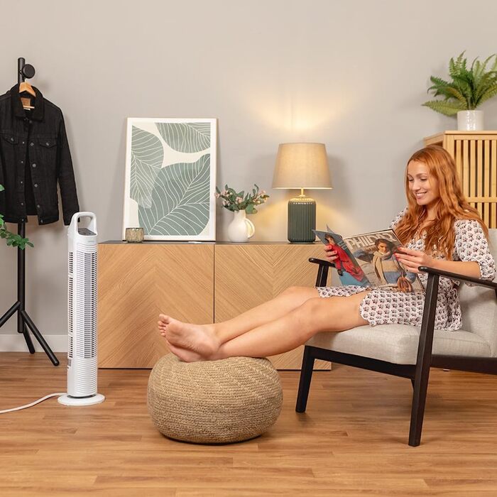 Турбовентилятор Cecotec EnergySilence 9090 Skyline, 76 см, білий, висота 30