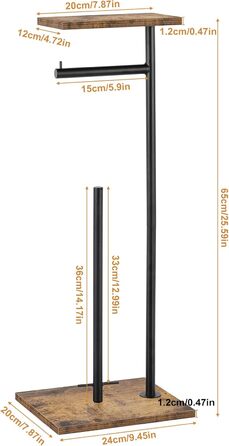 Підставка для туалетного паперу Smusei: дерев'яна, з місцем для запасних рулонів | Підставка для туалетного паперу для ванної кімнати