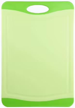 Cutting board, double-sided, BPA-free, antibacterial plastic kitchen boards, dishwasher-safe breakfast boards, chopping boards, antibacterial, juice groove & handle, colorful (Green + light green, 36*24*1cm)