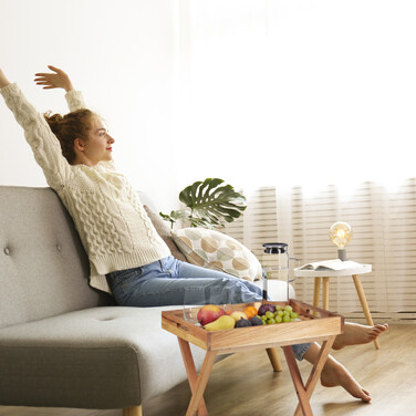 Relaxdays Розкладний піднос Стіл Горіх
