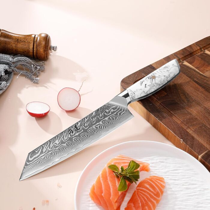 Японський ніж SHANGDAO Kiritsuke 20 см з 67 шарів легованої сталі, ніж для суші, ніж для кухні