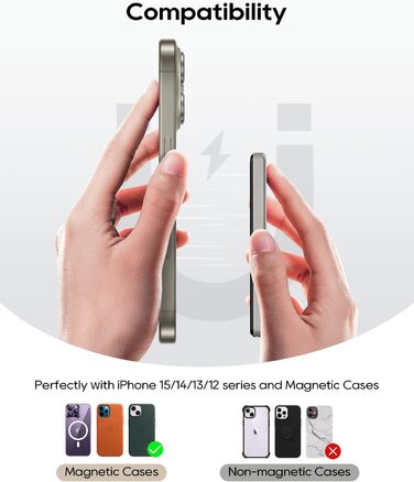 Power Bank Magsafe 5000mAh/10000mAh (Titan) з PD 20W та бездротовою зарядкою для iPhone 16/15/14