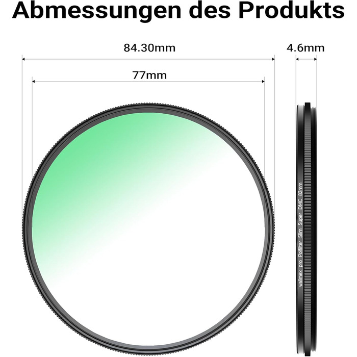 Поляризаційний фільтр Walimex pro циркулярний slim (82mm, Super DMC Slim) з захисним чохлом