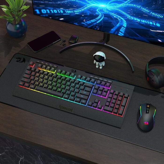 Redragon K628 Tri-Mode Механічна Клавіатура та Миша, RGB, 8000 DPI, S151 PRO